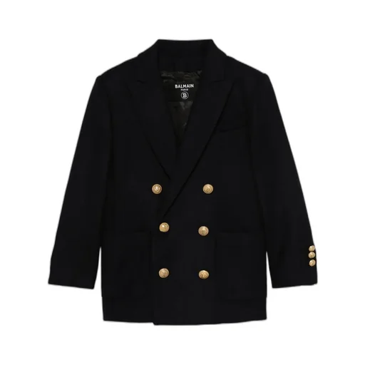 Balmain Kids V-Neck Double Breasted Jacket