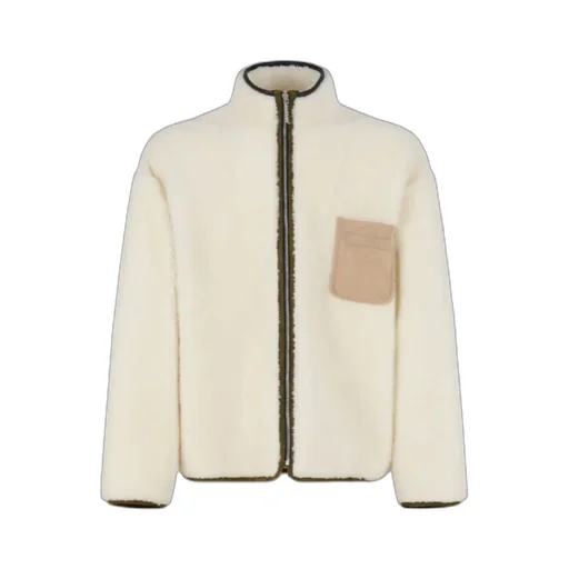 Marni Leather Piping Shearling Jacket