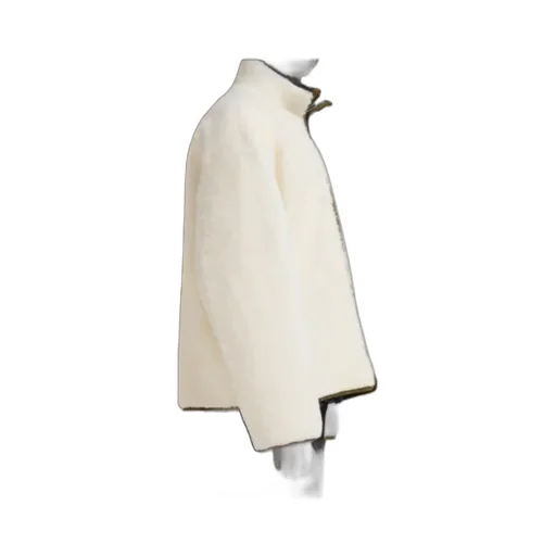 Marni Leather Piping Shearling Jacket