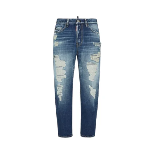 Distressed Tapered Jeans