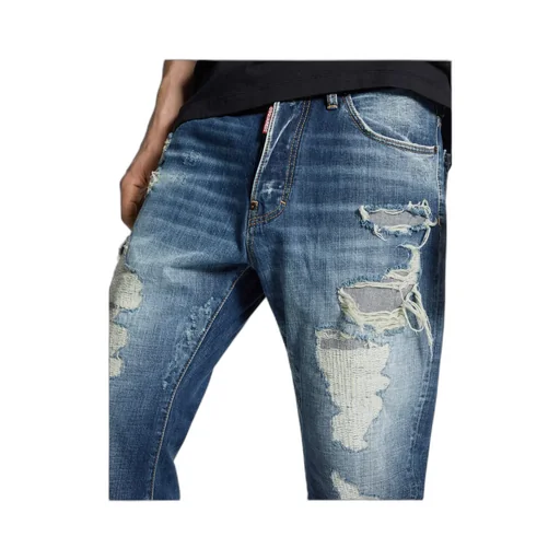 Distressed Tapered Jeans