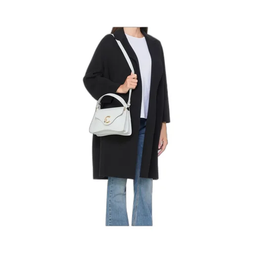 Small C-Me Leather Top-Handle Satchel Bag