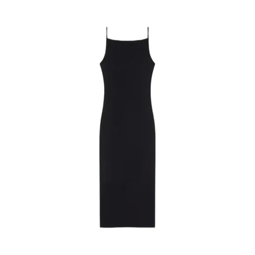 Sliced Midi Dress In Crepe Cady