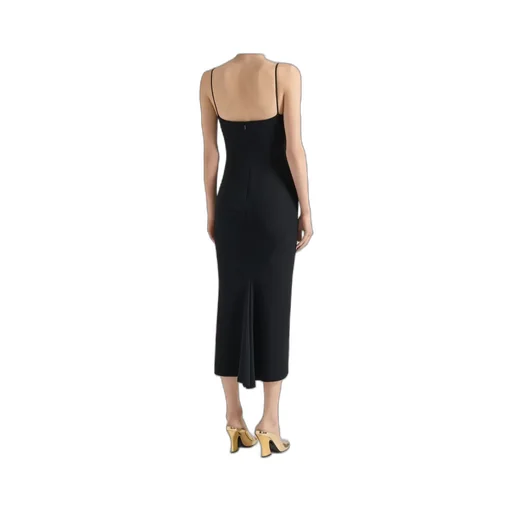 Sliced Midi Dress In Crepe Cady