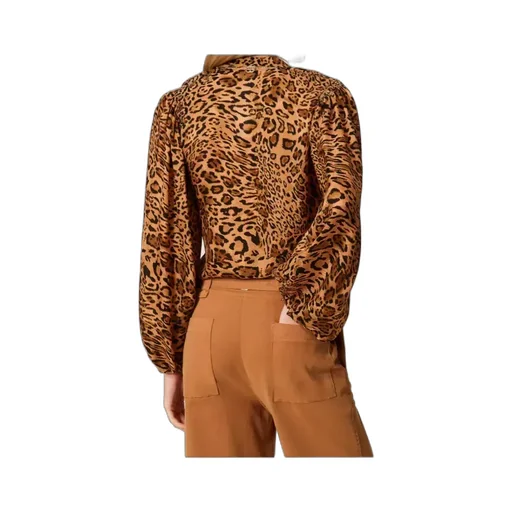 Leopard-Print Mock-Neck Shirt