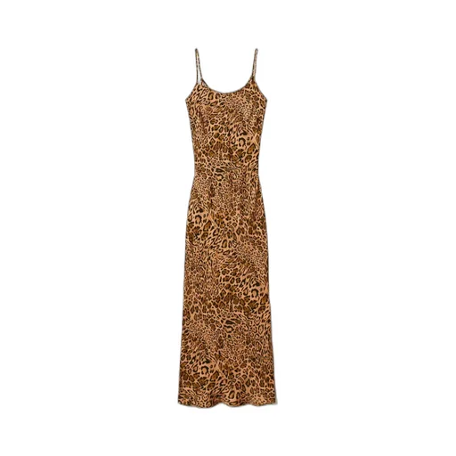 Leopard-Print Slip Dress