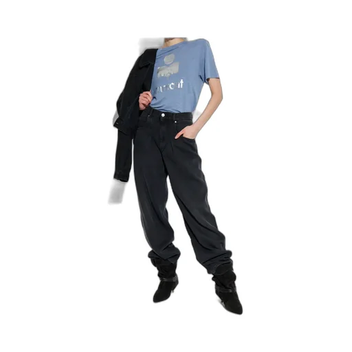 Metallic-Logo Linen T-Shirt