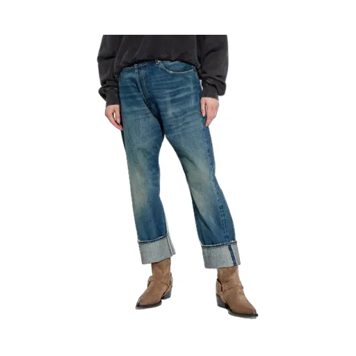 Cross-Waistband Jeans