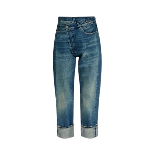 Cross-Waistband Jeans