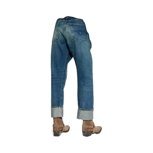 Cross-Waistband Jeans