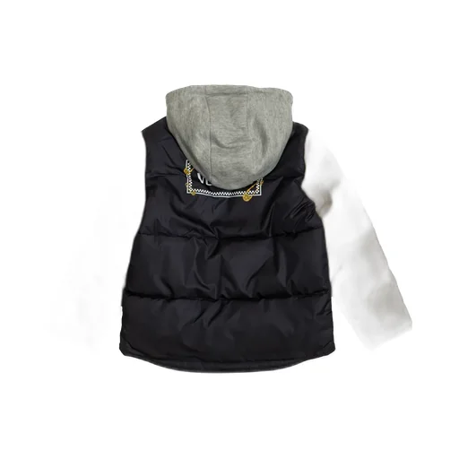 Versace Kids Insulated Button-Up Hooded Jacket