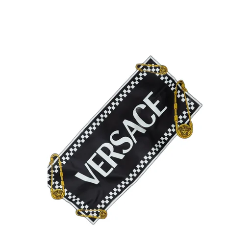 Versace Kids Insulated Button-Up Hooded Jacket