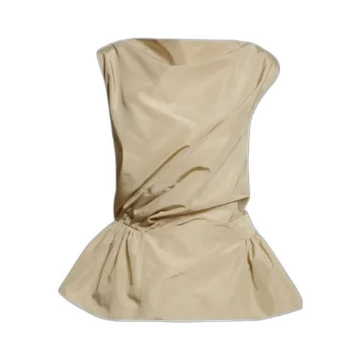 Draped Bind Peplum Top