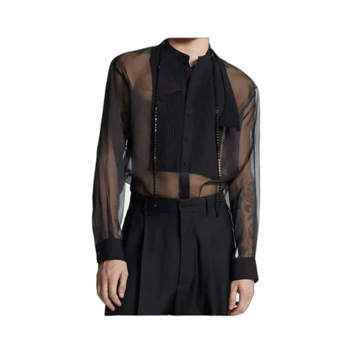 Dsquared2 Semi-Sheer Long-Sleeved Shirt