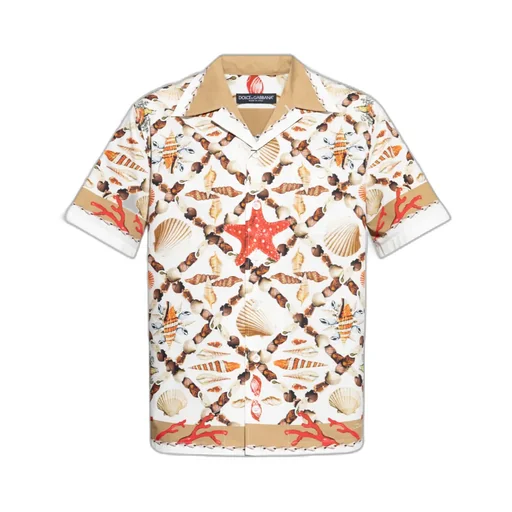 Dolce & Gabbana Shell Printed Hawaii Poplin Shirt