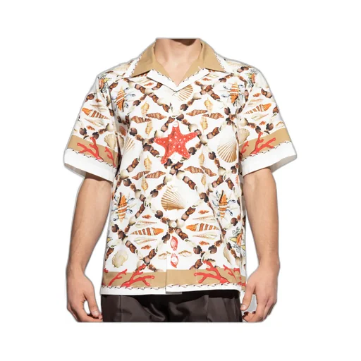 Dolce & Gabbana Shell Printed Hawaii Poplin Shirt