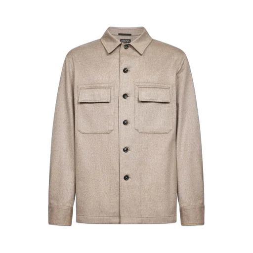 Zegna Buttoned Cashmere Shirt