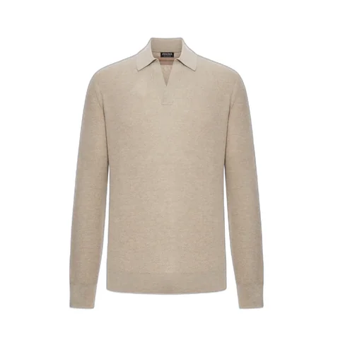 Zegna Long Sleeve Polo Jumper