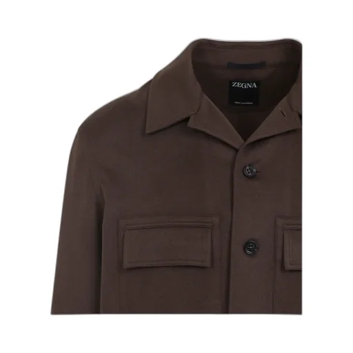 Zegna Long Sleeved Buttoned Overshirt