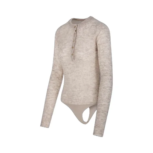 Button-Front Long-Sleeve Bodysuit