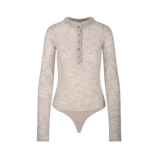 Button-Front Long-Sleeve Bodysuit