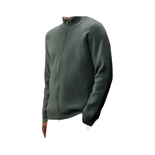 Metropolis Series Extrafine Merino Wool Full Zip Sweater