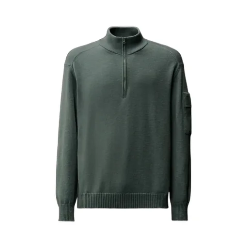 Metropolis Series Extrafine Merino Wool Half Zip Sweater