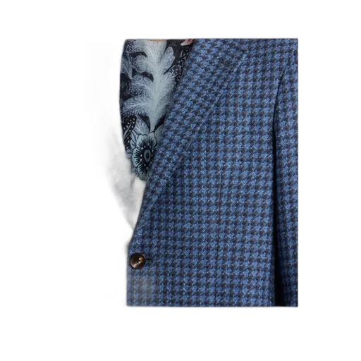 Wool-Blend Houndstooth Jacket