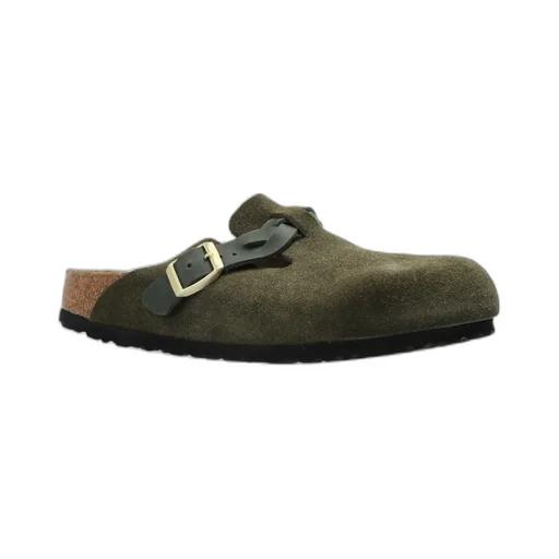 Boston Buckle-Fastening Slippers