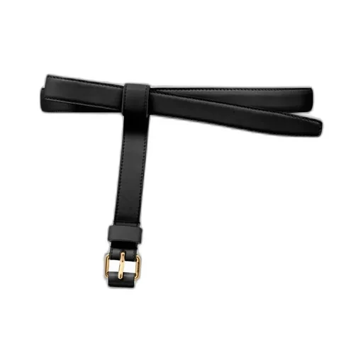 Bow-Detail Leather Belt