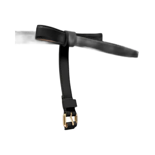 Bow-Detail Leather Belt