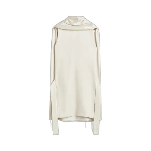 Raw-Edge Silk Dress