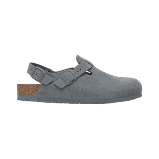 Tokio Suede Buckle Mules