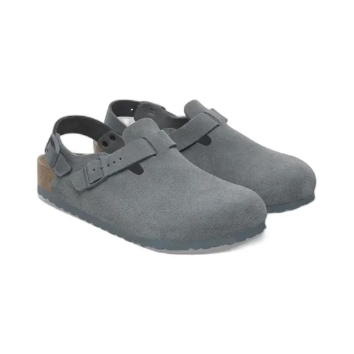 Tokio Suede Buckle Mules