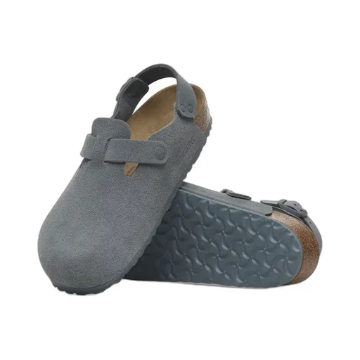 Tokio Suede Buckle Mules