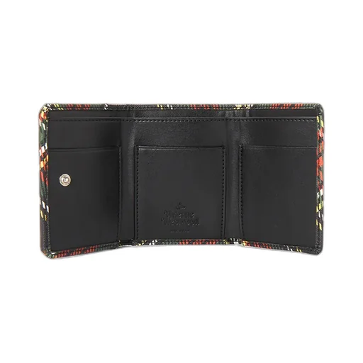 Tartan-Print Orb Wallet