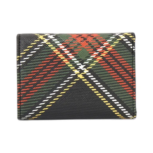 Tartan-Print Orb Wallet