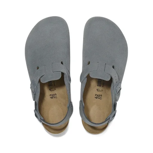 Tokio Suede Buckle Mules