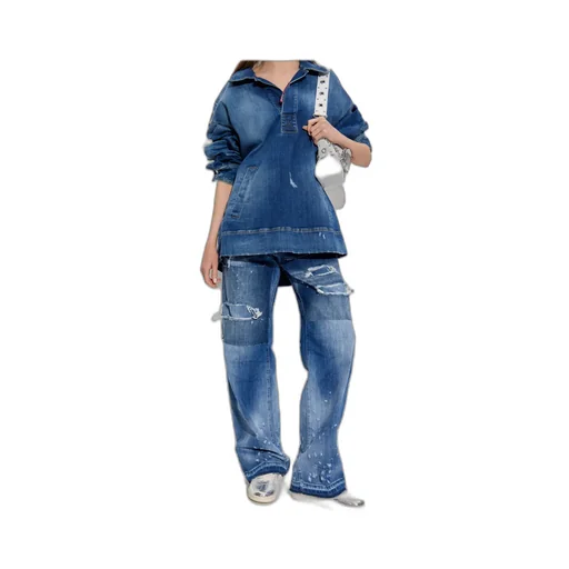 Dsquared2 Distressed Straight-Leg Jeans