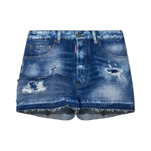 Dsquared2 Distressed Denim Shorts