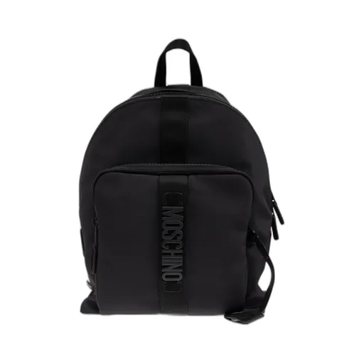 Moschino Logo Lettering Zipepd Backpack