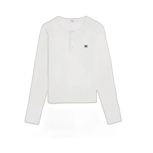 Long Sleeved T-Shirt In Ribbed Cotton Jersey