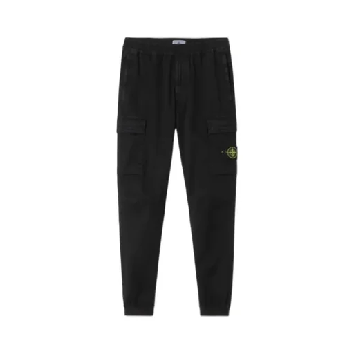 Stone Island Logo Patch Straight-Leg Trousers