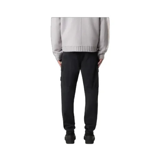 Stone Island Logo Patch Straight-Leg Trousers