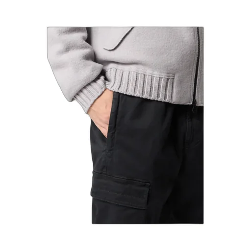 Stone Island Logo Patch Straight-Leg Trousers