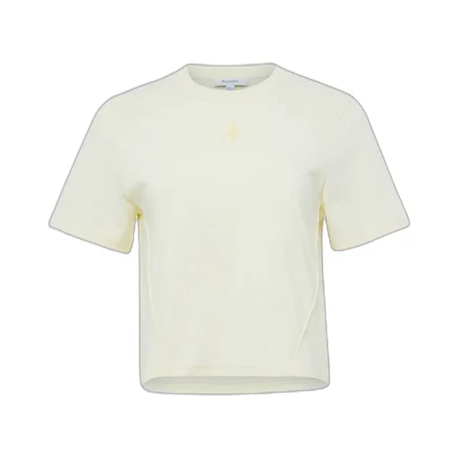 Jw Anderson Anchor Embroidery Panelled Cropped T-Shirt