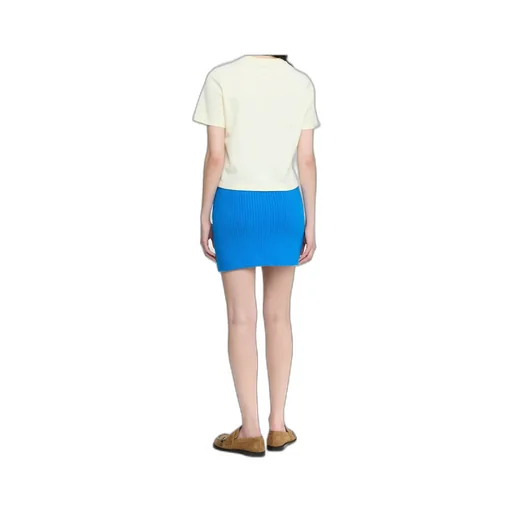Jw Anderson Anchor Embroidery Panelled Cropped T-Shirt