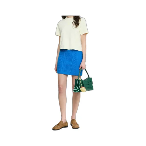Jw Anderson Anchor Embroidery Panelled Cropped T-Shirt