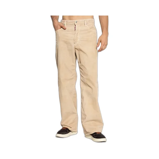 Dsquared2 Loose-Fit Ribbed Trousers