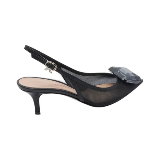 Gianvito Rossi Pointed-Toe Slingback Pumps